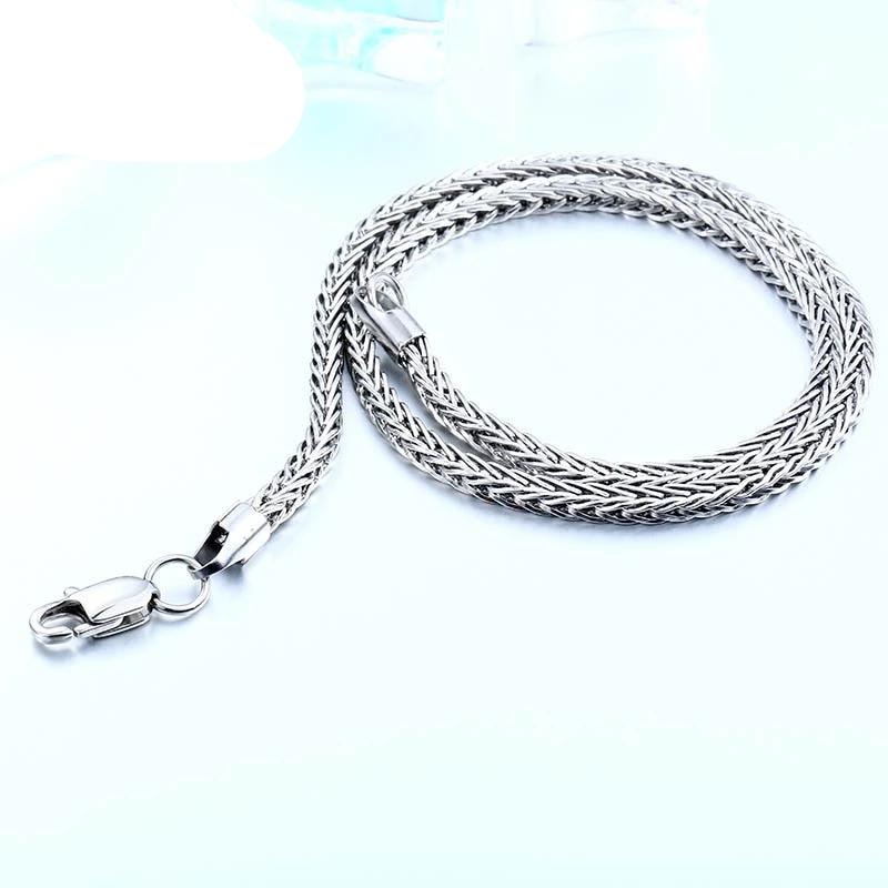 Square Fox Tail Twist Necklace