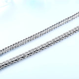 Square Fox Tail Twist Necklace