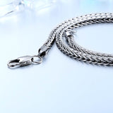 Square Fox Tail Twist Necklace