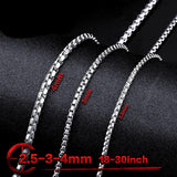 Stainless Steel Necklace 2.5mm/3mm/4mm