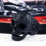 Classic Garden Flower Skull Ring