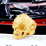 Classic Garden Flower Skull Ring