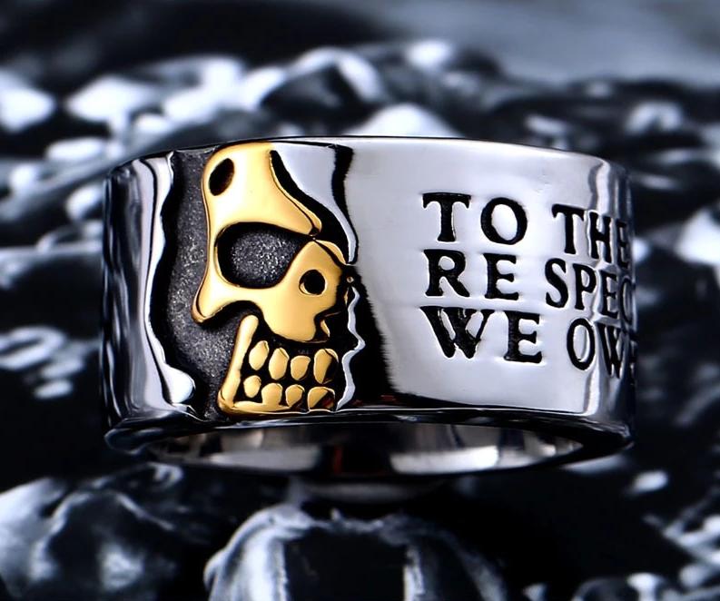 Half-Skull Gothic Ring