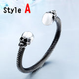 Stainless Steel Skull Bangles