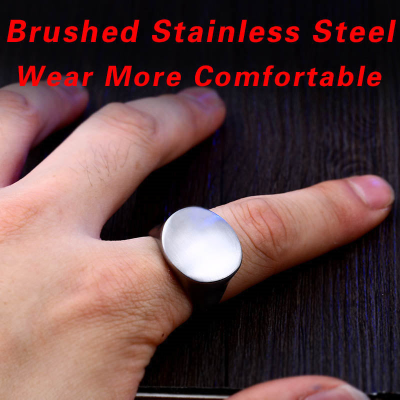 Unique Round Brushed Ring