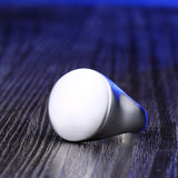 Unique Round Brushed Ring