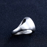 Unique Round Brushed Ring