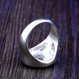 Unique Round Brushed Ring