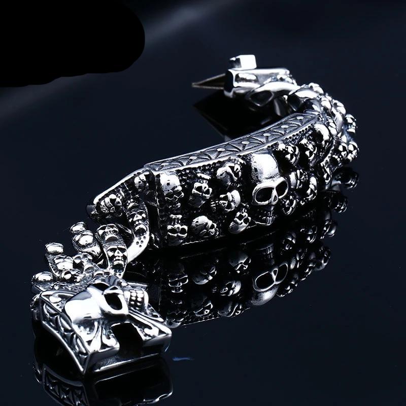 Punk Rock Skull Men Bracelets